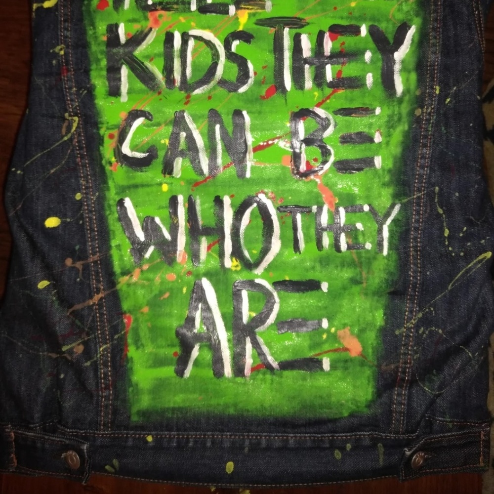 Custom hand painted jacket - Picture 2 of 2